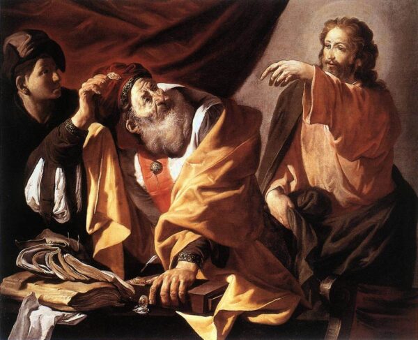 The Calling of St. Matthew II by Hendrick ter Brugghen, hand-painted oil painting reproduction