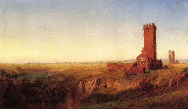 The Campagna of Rome by Jasper Francis Cropsey, hand-painted oil painting reproduction