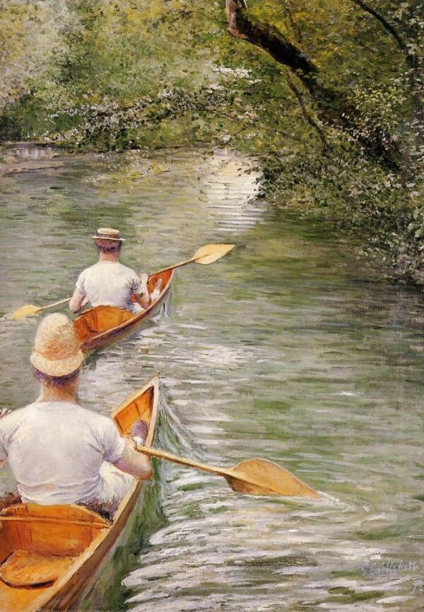 The Canoes by Gustave Caillebotte, hand-painted oil painting reproduction