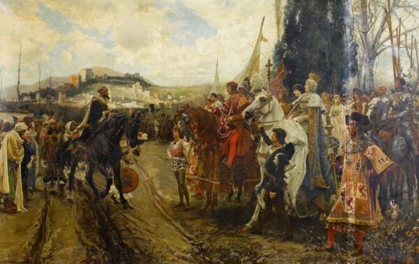 The Capitulation of Granada by Francisco Pradilla Ortiz, hand-painted oil reproduction