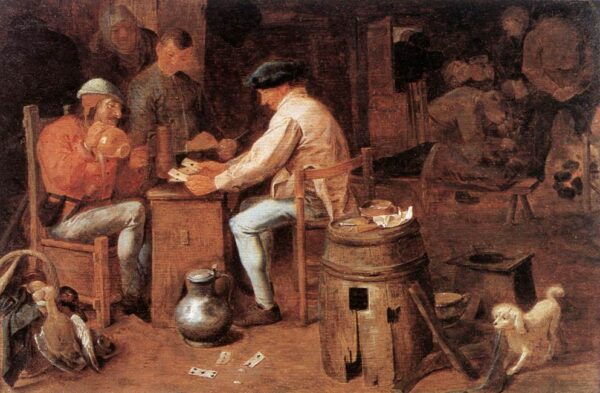 The Card Players by Adriaen Brouwer, hand-painted oil painting reproduction