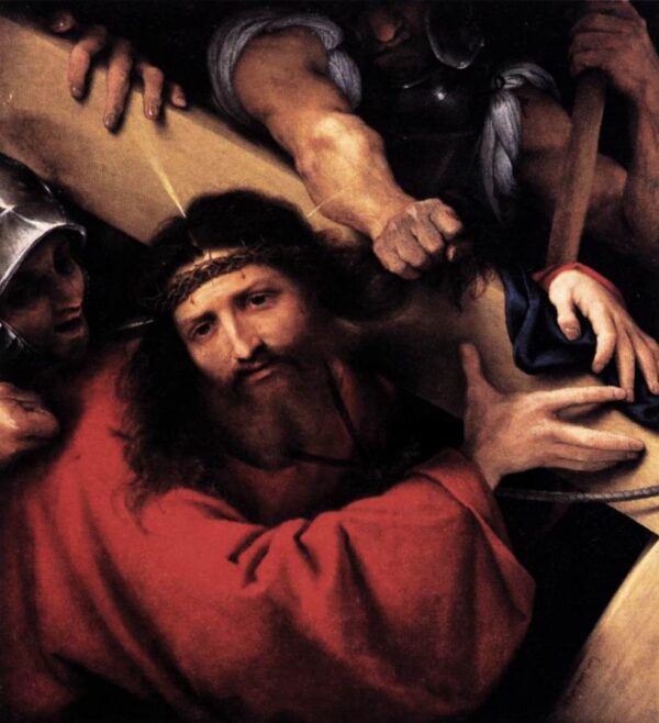 The Carrying Of The Cross by Lorenzo Lotto, hand-painted oil painting reproduction