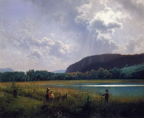 The Catch by Hermann Ottomar Herzog, hand-painted oil painting reproduction