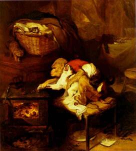 The Cat’s Paw by Sir Edwin Landseer, hand-painted oil painting reproduction