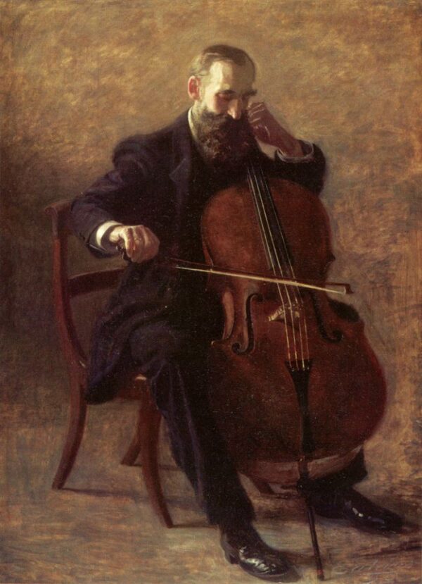 The Cello Player by Thomas Eakins, hand-painted oil painting reproduction