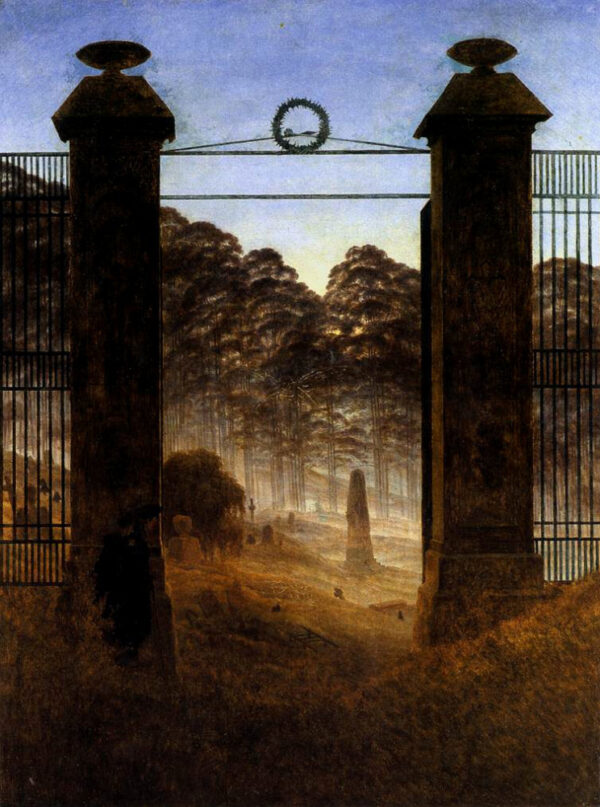 The Cemetery Entrance by Caspar David Friedrich, hand-painted oil painting reproduction