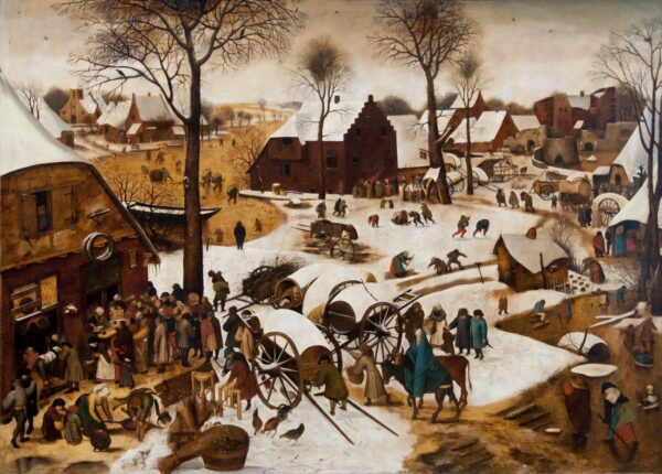 The Census at Bethlehem by Pieter Brueghel the Younger, hand-painted oil painting reproduction