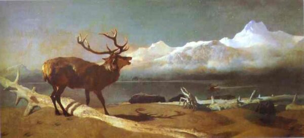 The Challenge by Sir Edwin Landseer, hand-painted oil painting reproduction