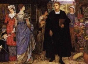 The Chance Meeting by Kate Elizabeth Bunce, hand-painted oil painting reproduction