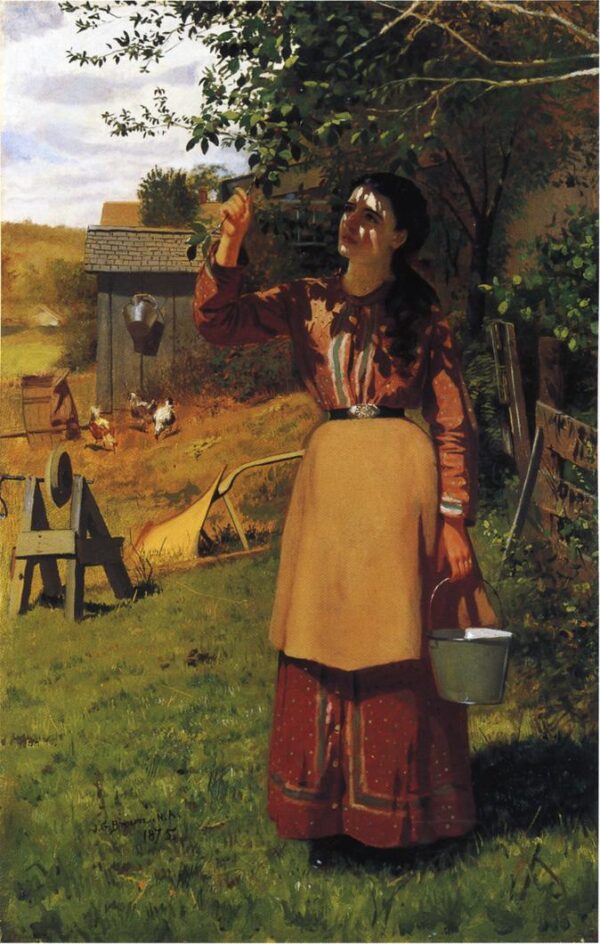 The Cherry Picker by John G Brown, hand-painted oil painting reproduction