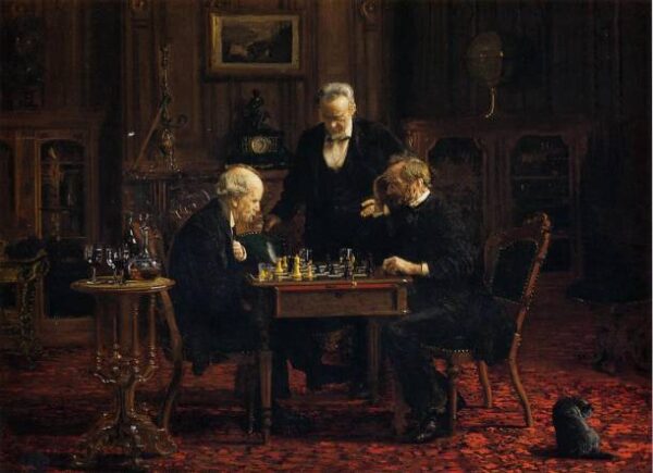 The Chess Players by Thomas Eakins, hand-painted oil painting reproduction