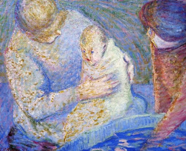The Child Bathing by Theodore Earl Butler, hand-painted oil painting reproduction