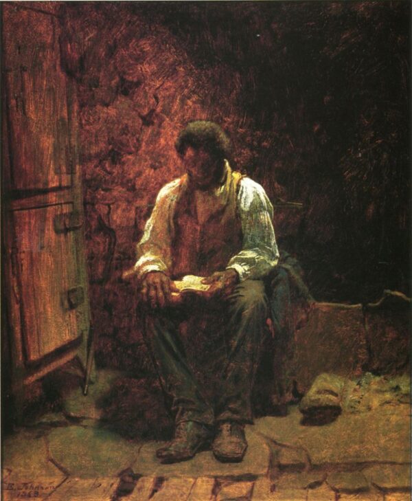 The Chimney Corner by Eastman Johnson, hand-painted oil painting reproduction
