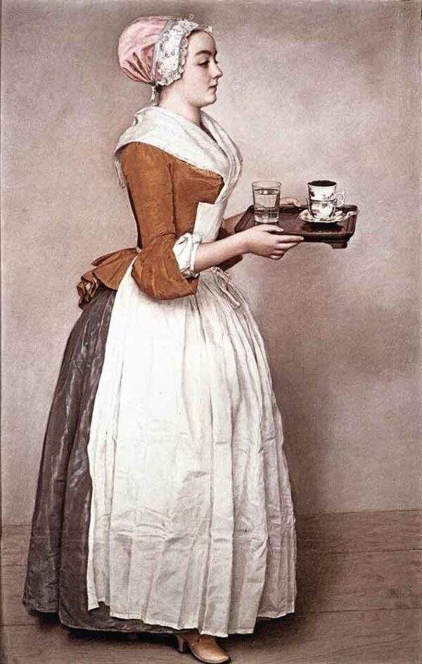 The Chocolate Girl by Jean-Étienne Liotard, hand-painted oil reproduction