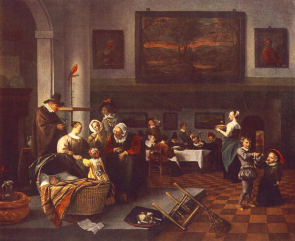 The Christening by Jan Steen, hand-painted oil painting reproduction