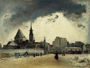 The Church of Saint Medard by Johan Jongkind, hand-painted oil painting reproduction
