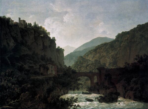 The Cloister of San Cosimato by Joseph Wright, hand-painted oil painting reproduction