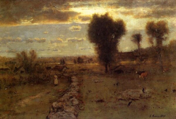 The Clouded Sun by George Inness, hand-painted oil painting reproduction