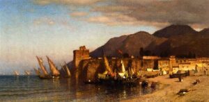 The Coast of North Africa by Samuel Colman, hand-painted oil painting reproduction
