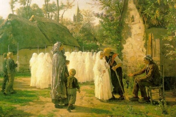 The Communicants by Jules Breton, hand-painted oil painting reproduction