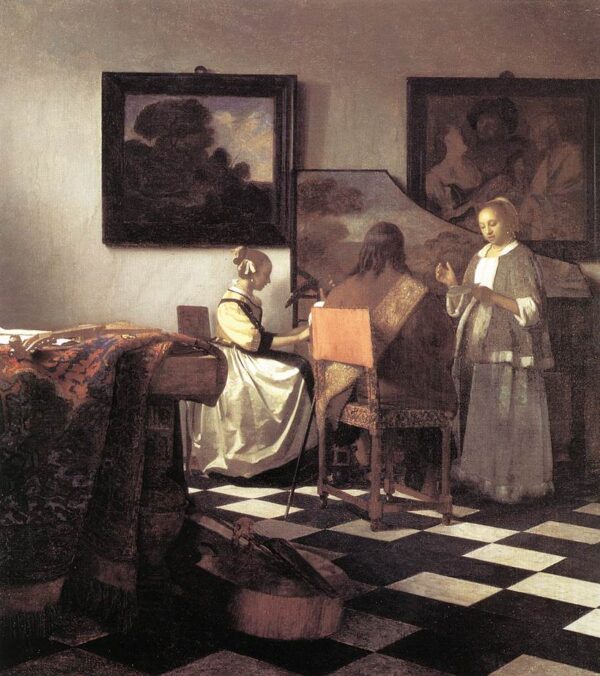 The Concert by Johannes Vermeer, hand-painted oil painting reproduction