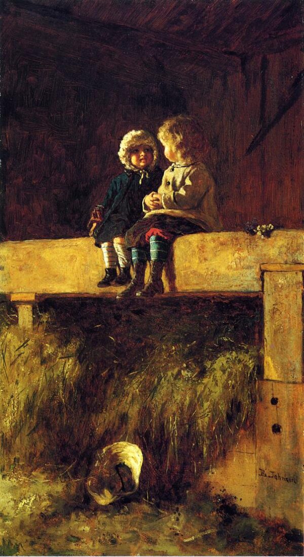 The Confab by Eastman Johnson, hand-painted oil painting reproduction
