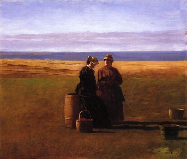 The Conversation by Eastman Johnson, hand-painted oil painting reproduction
