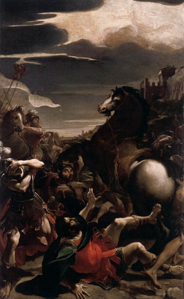 The Conversion of St Paul by Lodovico Carracci, hand-painted oil painting reproduction
