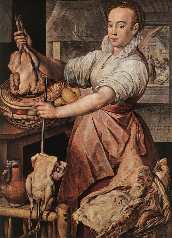 The Cook by Joachim Beuckelaer, hand-painted oil painting reproduction
