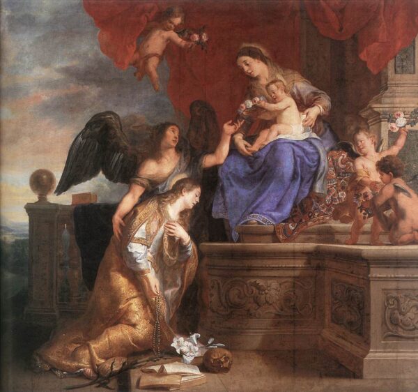 The Coronation of St Rosalie by Gaspard de Crayer, hand-painted oil reproduction