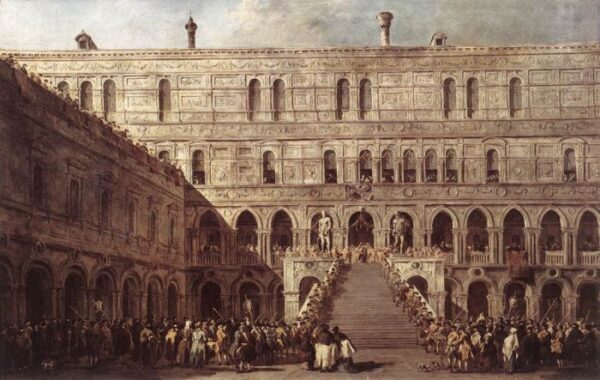 The Coronation of the Doge by Francesco Guardi, hand-painted oil painting reproduction