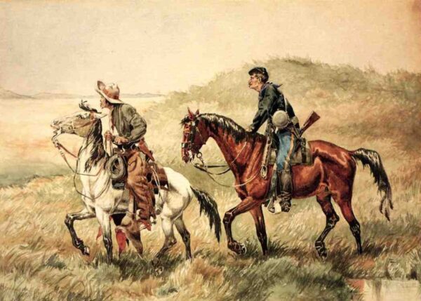 The Couriers by Frederic Remington, hand-painted oil painting reproduction