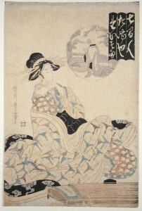 The Courtesan Tagasode of the House of Tamaya by Kikugawa Eizan, hand-painted oil painting reproduction
