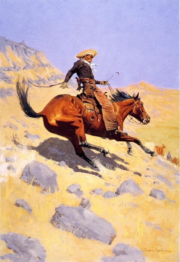 The Cowboy by Frederic Remington, hand-painted oil painting reproduction