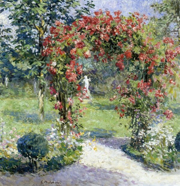 The Crimson Rambler by Gari Melchers, hand-painted oil painting reproduction