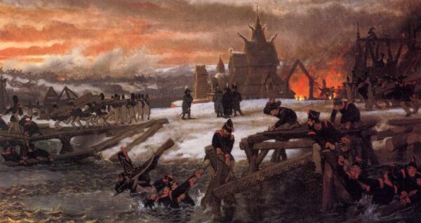 The Crossing of the River Berizina in 181 by Lawrence Alma-Tadema, hand-painted oil painting reproduction