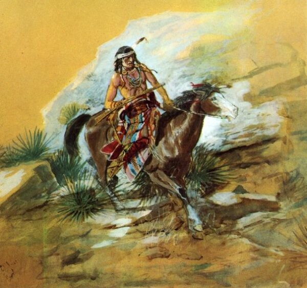 The Crow Scout by Charles Marion Russell, hand-painted oil painting reproduction