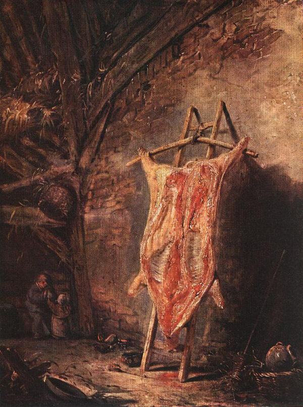 The Cut Pig by Isaack van Ostade, hand-painted oil painting reproduction