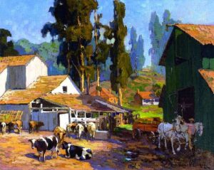 The Dairy by Franz Bischoff, hand-painted oil painting reproduction