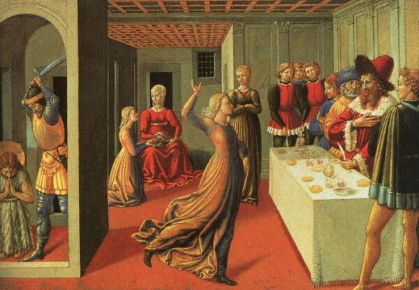 The Dance Of Salome by Benozzo Gozzoli, hand-painted oil painting reproduction