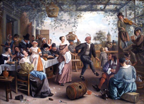 The Dancing Couple by Jan Steen, hand-painted oil painting reproduction