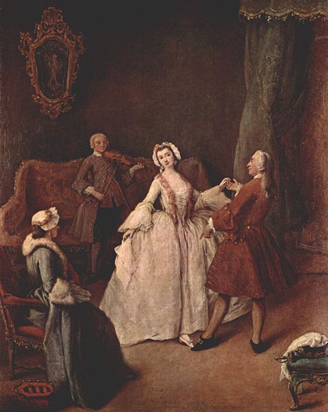 The Dancing Lesson by Pietro Longhi, hand-painted oil reproduction