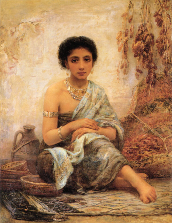 The Date Seller by Edwin Longsden Long, hand-painted oil painting reproduction