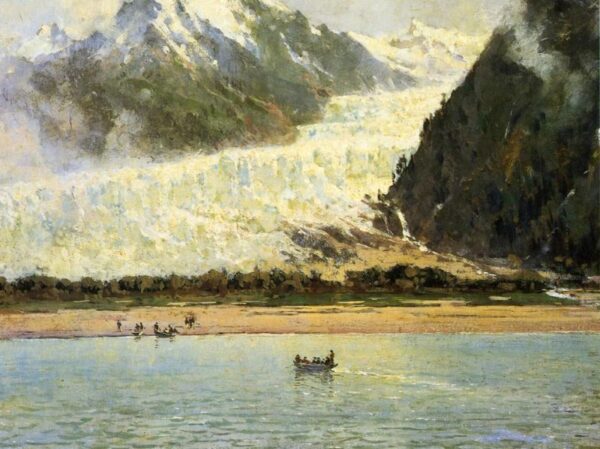 The Davidson Glacier by Thomas Hill, hand-painted oil painting reproduction