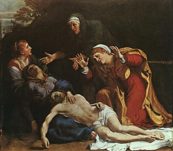 The Dead Christ Mourned by Annibale Carracci, hand-painted oil painting reproduction