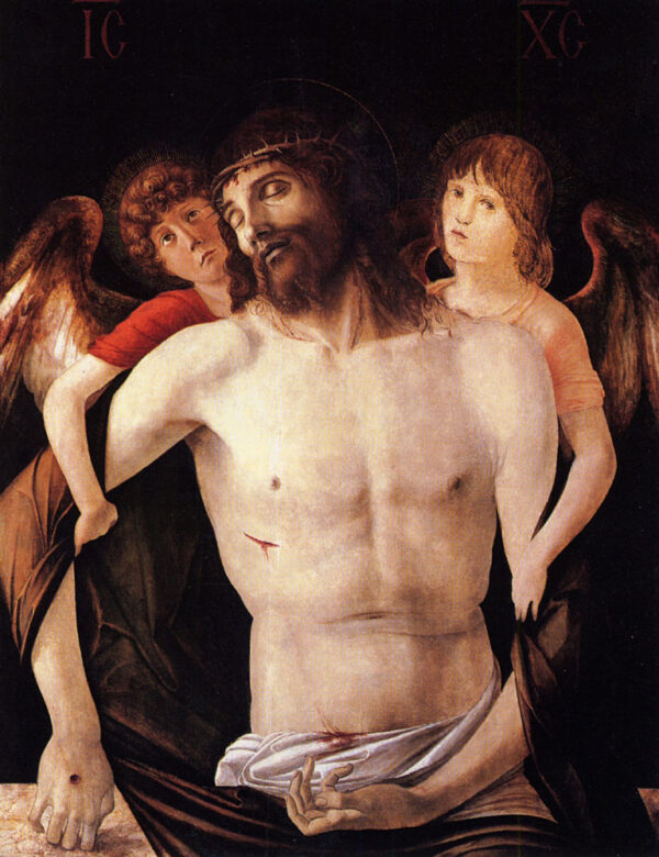 The Dead Christ Supported By Two Angels by Giovanni Bellini, hand-painted oil painting reproduction