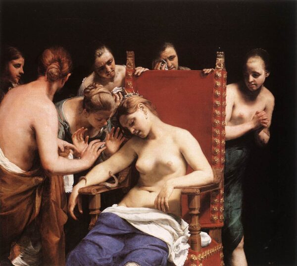 The Death of Cleopatra b by Guido Cagnacci, hand-painted oil painting reproduction