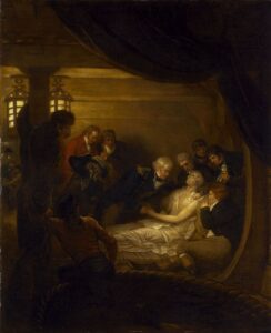 The Death of Nelson by Benjamin West, hand-painted oil painting reproduction