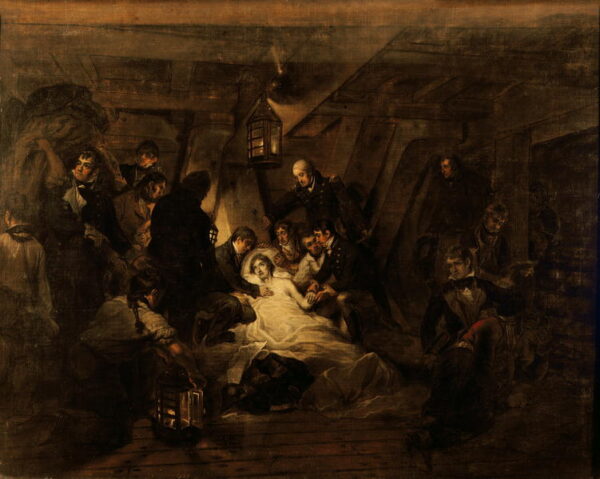 The Death of Nelson 21st October 1805 1807 by Arthur William Devis, hand-painted oil painting reproduction