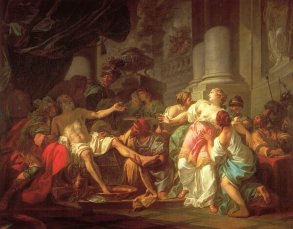 The Death of Seneca by Jacques-Louis David, hand-painted oil painting reproduction